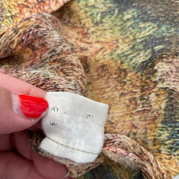 Anthro Burning torch rayon silk blouse - Picture 8 of 8